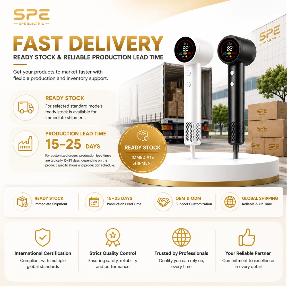 SPE high speed hair dryer with ready stock and fast delivery support for global customers
